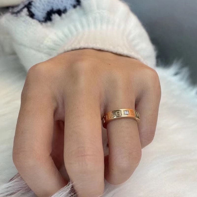18K White Gold BVLGARI Diamond Ring