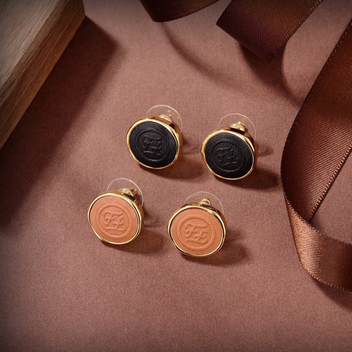 18K Fendi Vintage Color Earrings