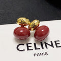 18K Celine Red Earrings