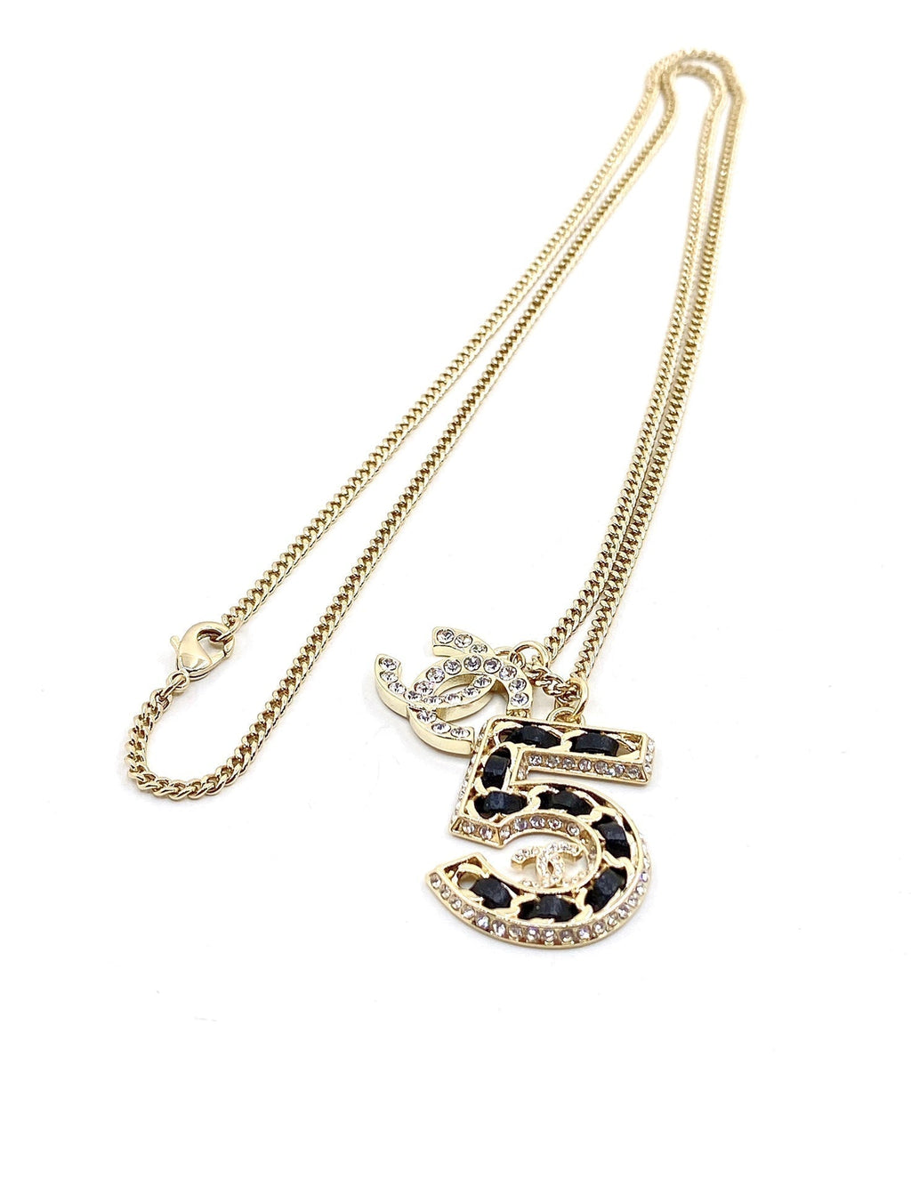 18K  Chanel No.5 Chain Necklace