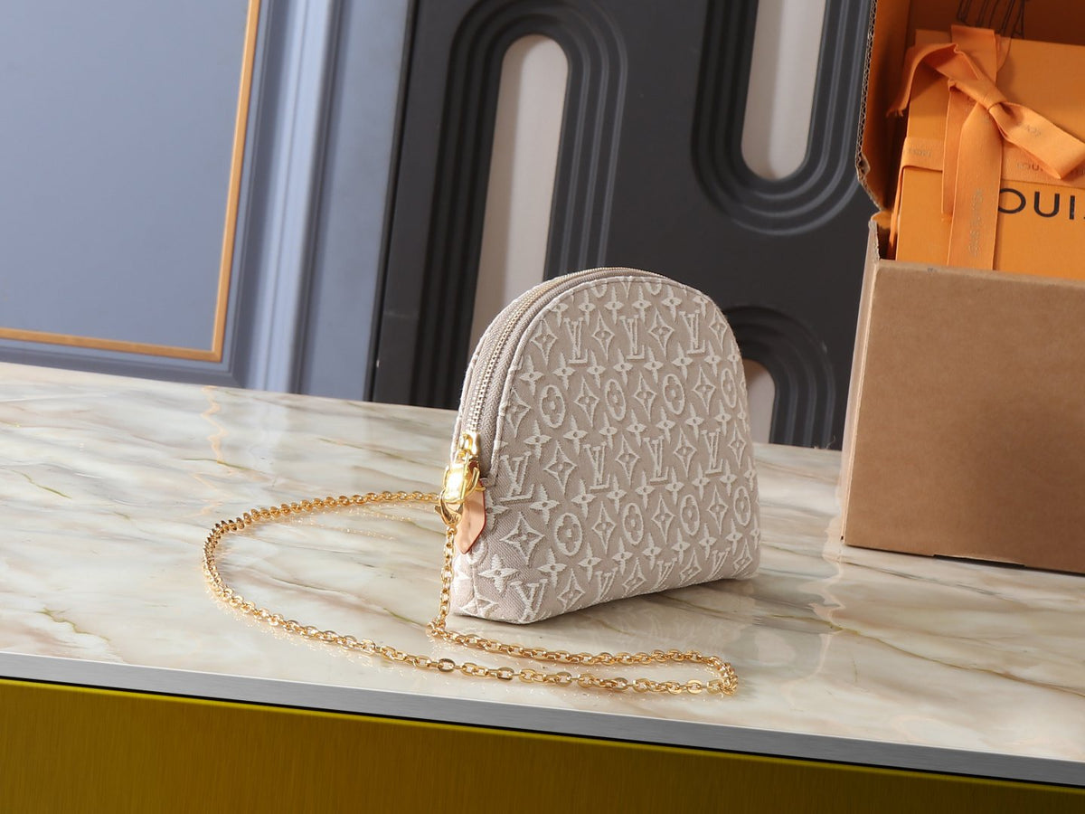 Louis Vuitton Monogram Chain Cosmetic Pouch — side