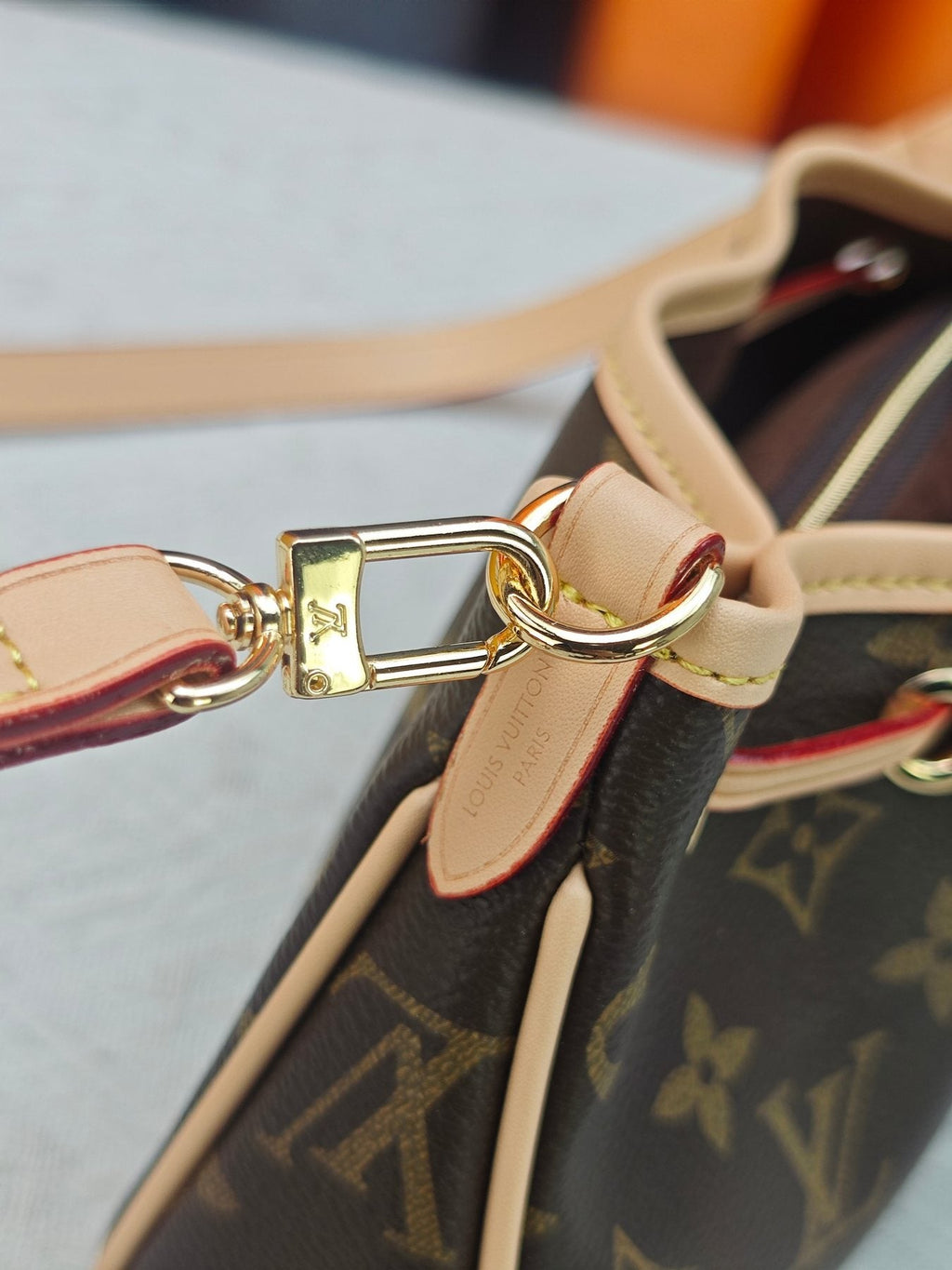 Louis Vuitton Nano Frivole Monogram Drawstring Bag — detail