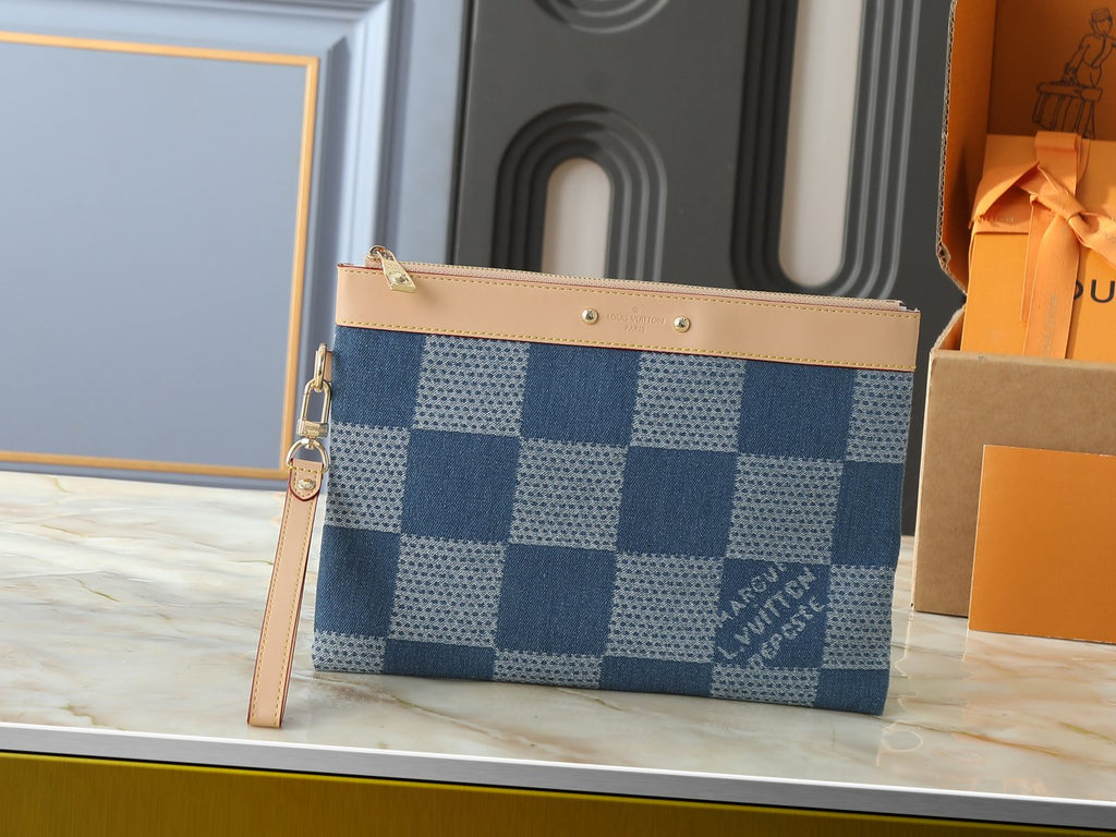 Louis Vuitton Pochette To-Go Checkerboard Wristlet — hero