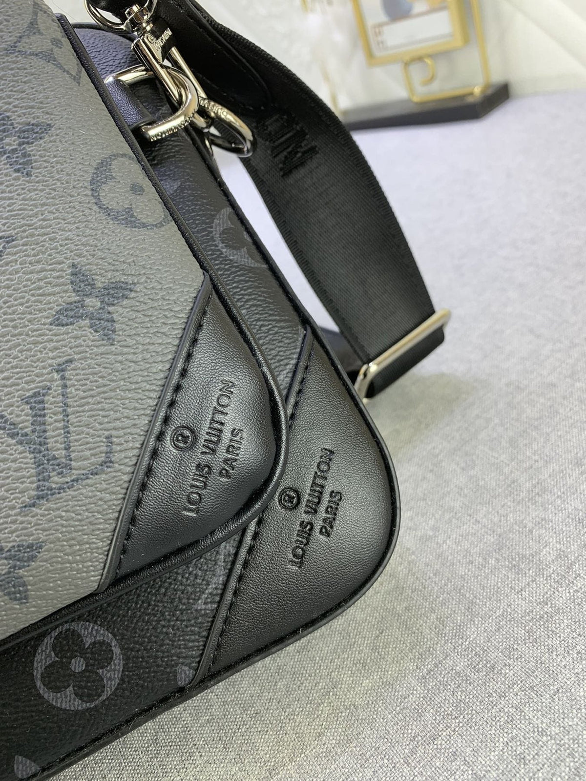 Louis Vuitton Trio Monogram Eclipse Messenger Bag — detail