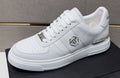 Philipp Plein White Low-Top Sneakers with Silver Accents — hero