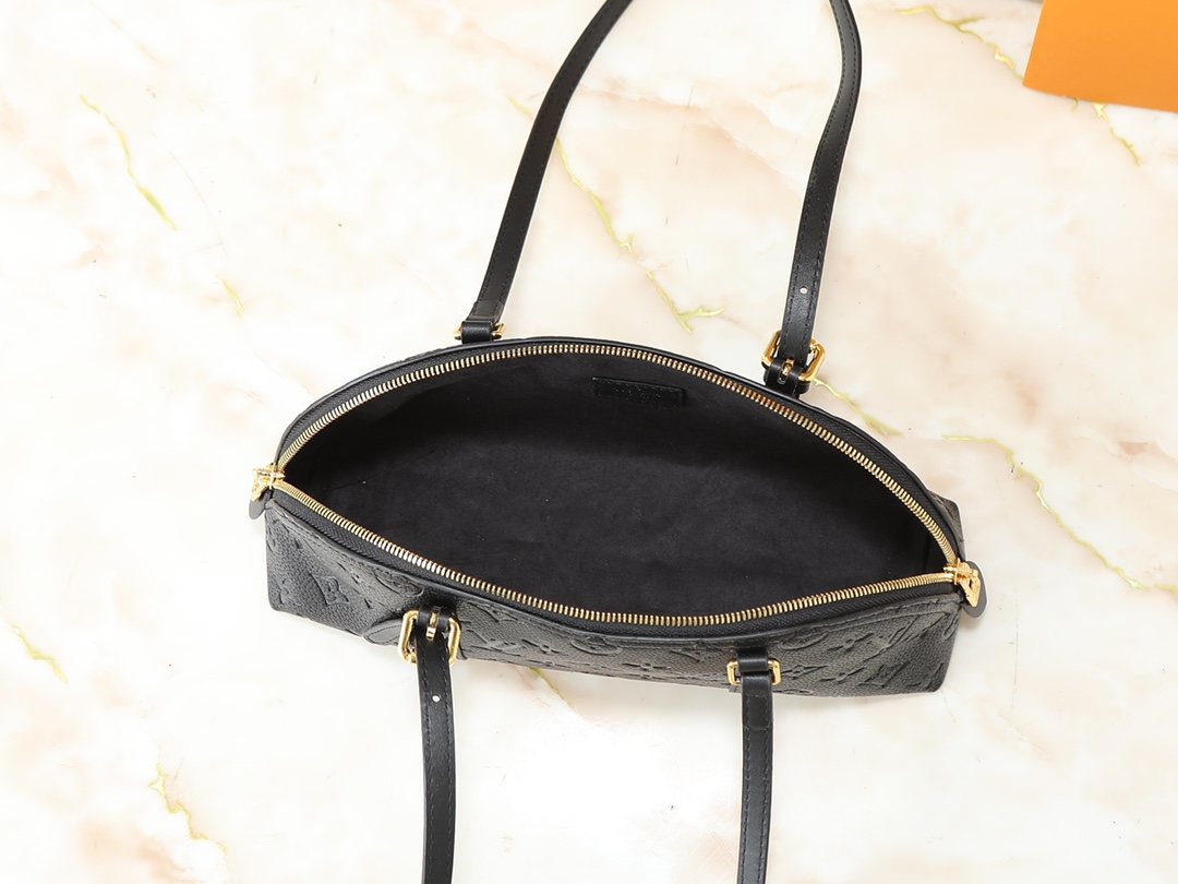 Louis Vuitton Hang On Embossed Monogram Shoulder Bag — detail