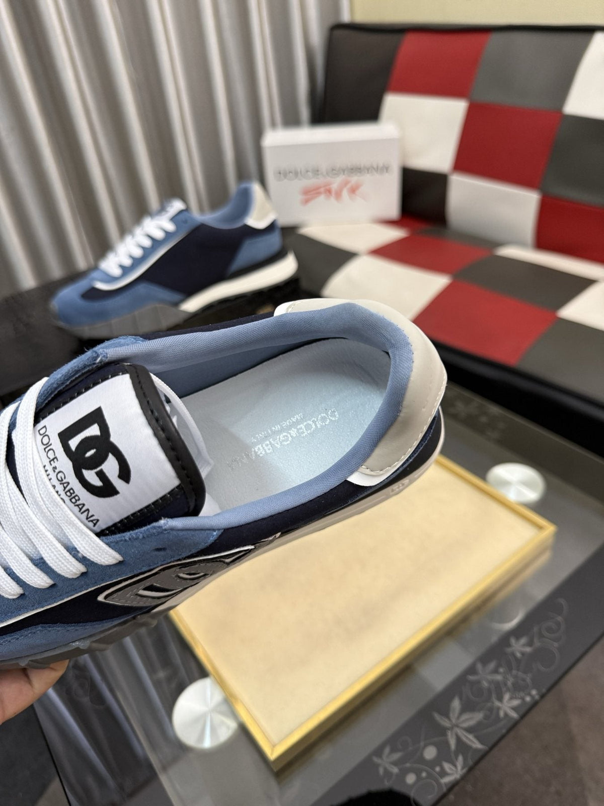 Dolce & Gabbana Blue DG Low-Top Sneakers — detail