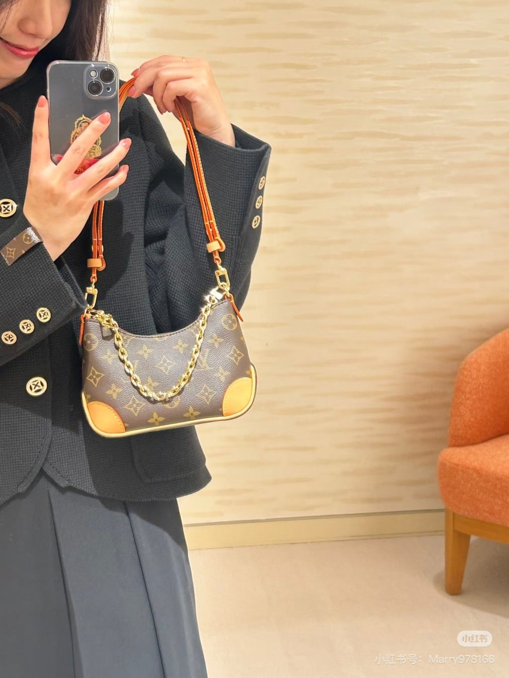 Louis Vuitton Monogram Crescent Shoulder Bag — model