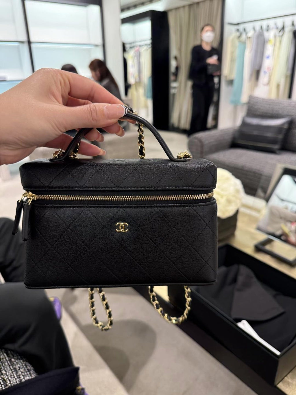 Chanel Quilted Box Top-Handle Bag — hero