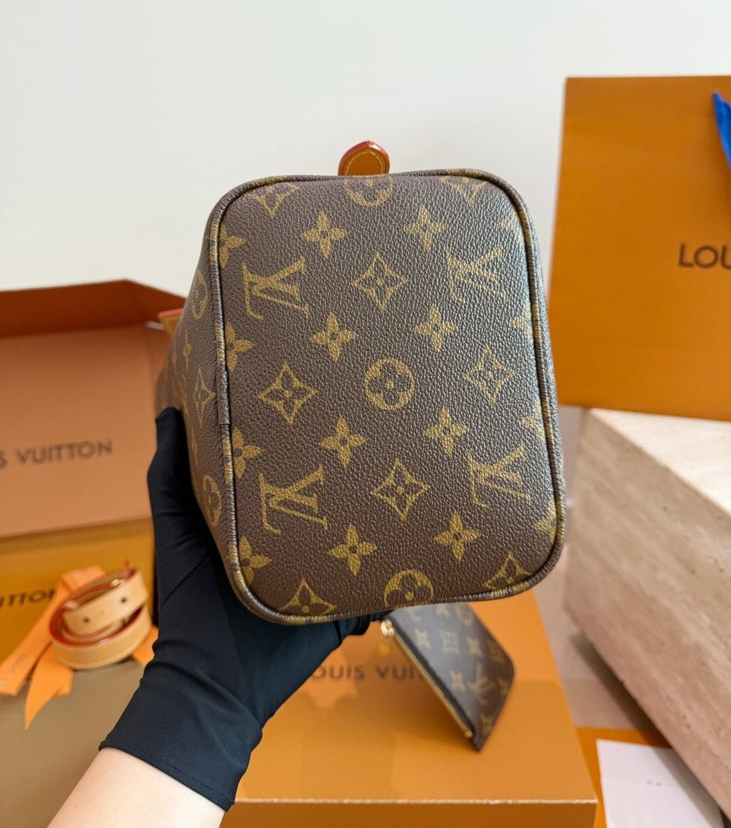 Louis Vuitton All In BB Monogram Bucket Bag — detail