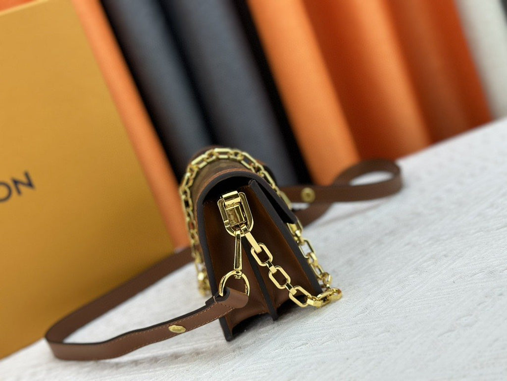 Louis Vuitton Dauphine East West Monogram Shoulder Bag — side