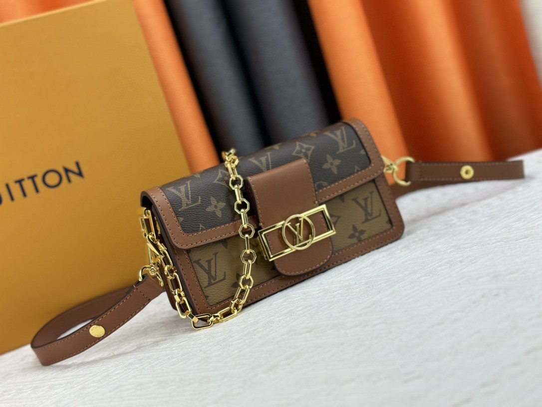 Louis Vuitton Dauphine East West Monogram Shoulder Bag — front