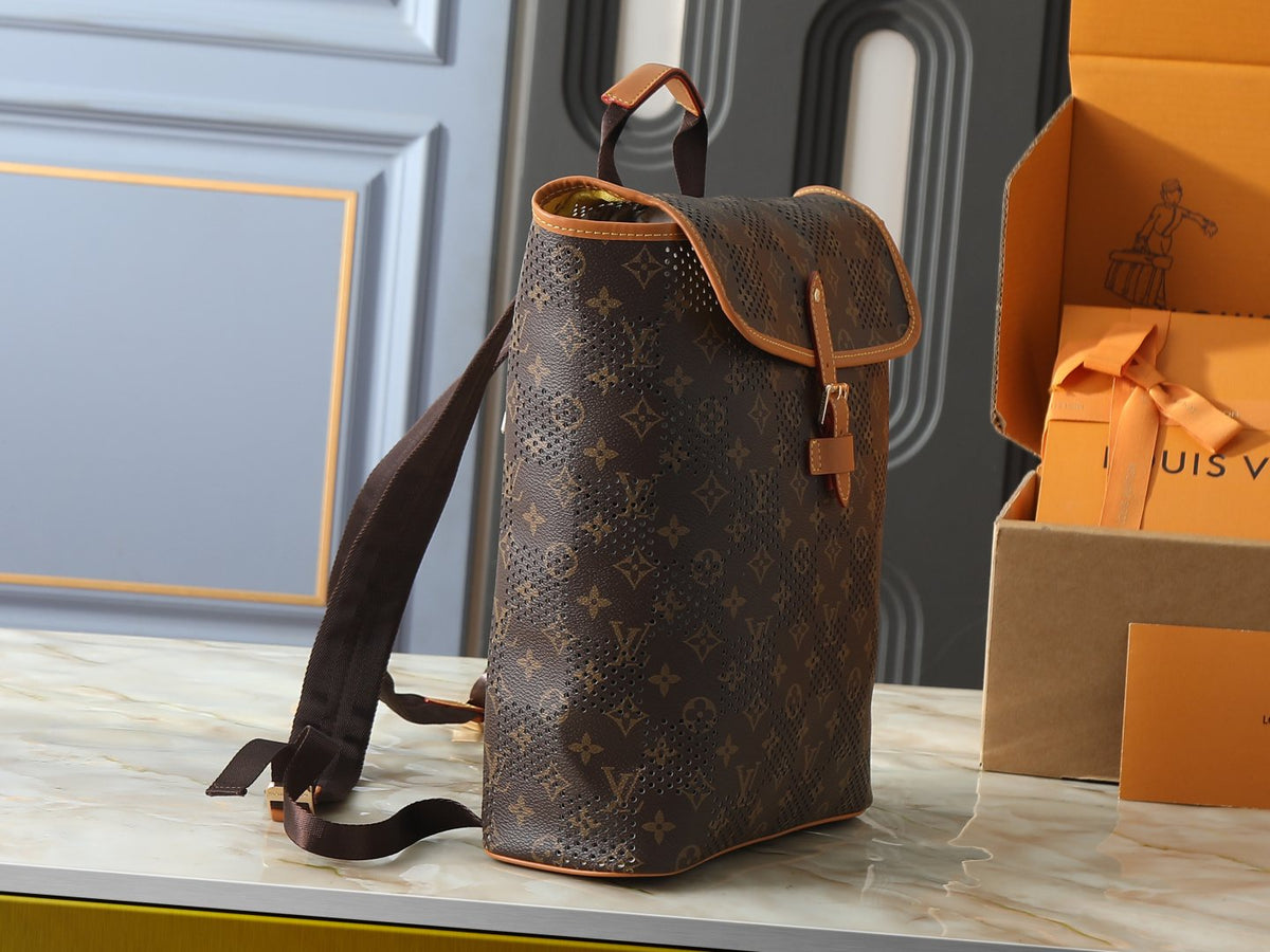 Louis Vuitton Flaneur Monogram Grid Backpack — side