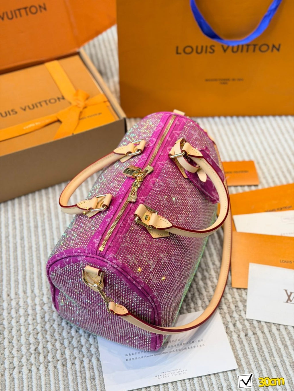 Louis Vuitton Speedy Top-Handle Shoulder Bag — side