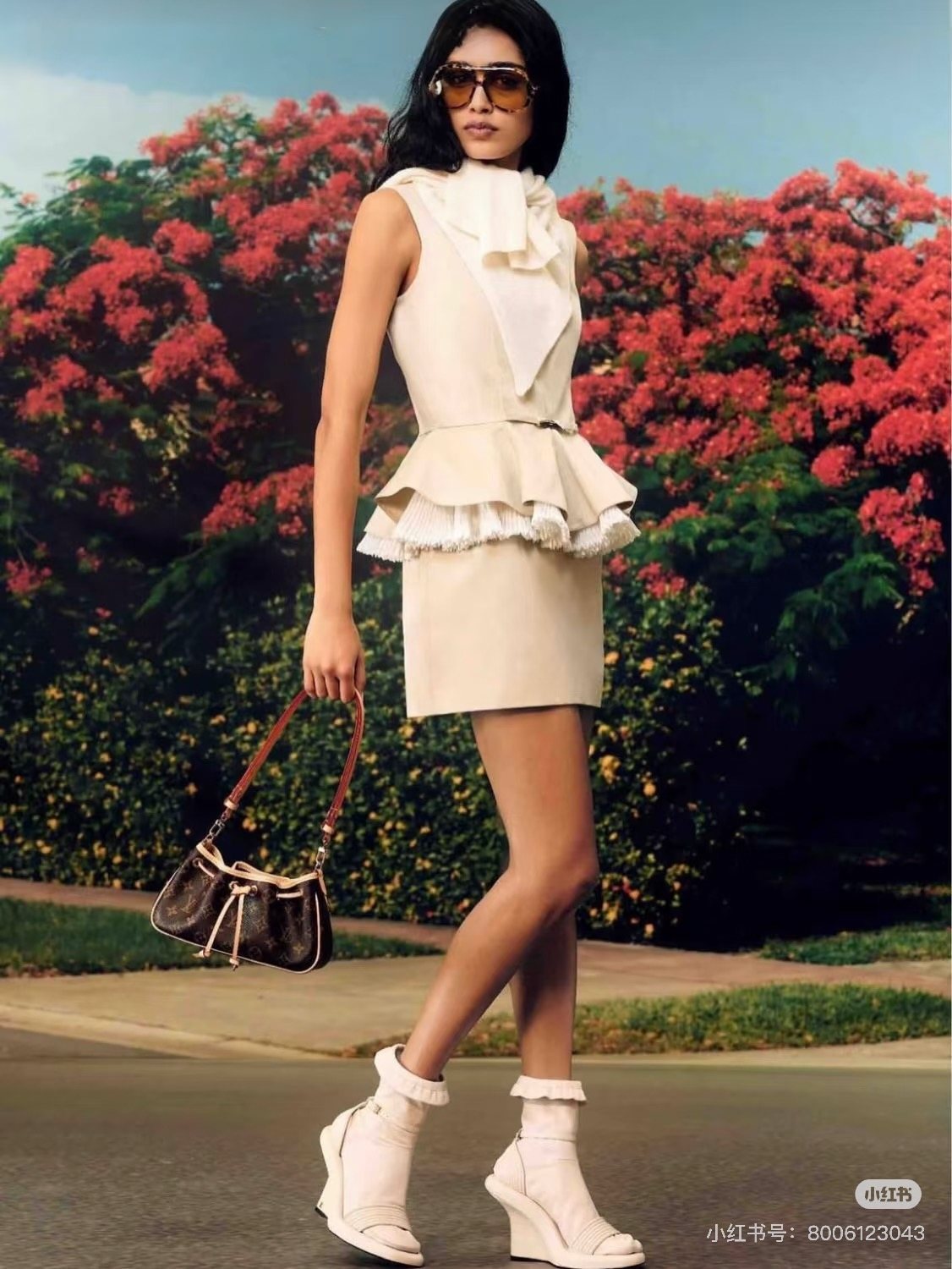 Louis Vuitton Nano Frivole Monogram Shoulder Bag — model