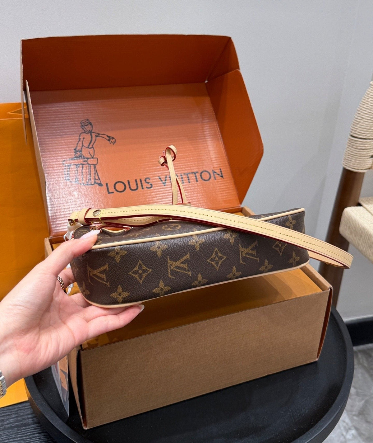 Louis Vuitton Nano Frivole Monogram Shoulder Bag — detail