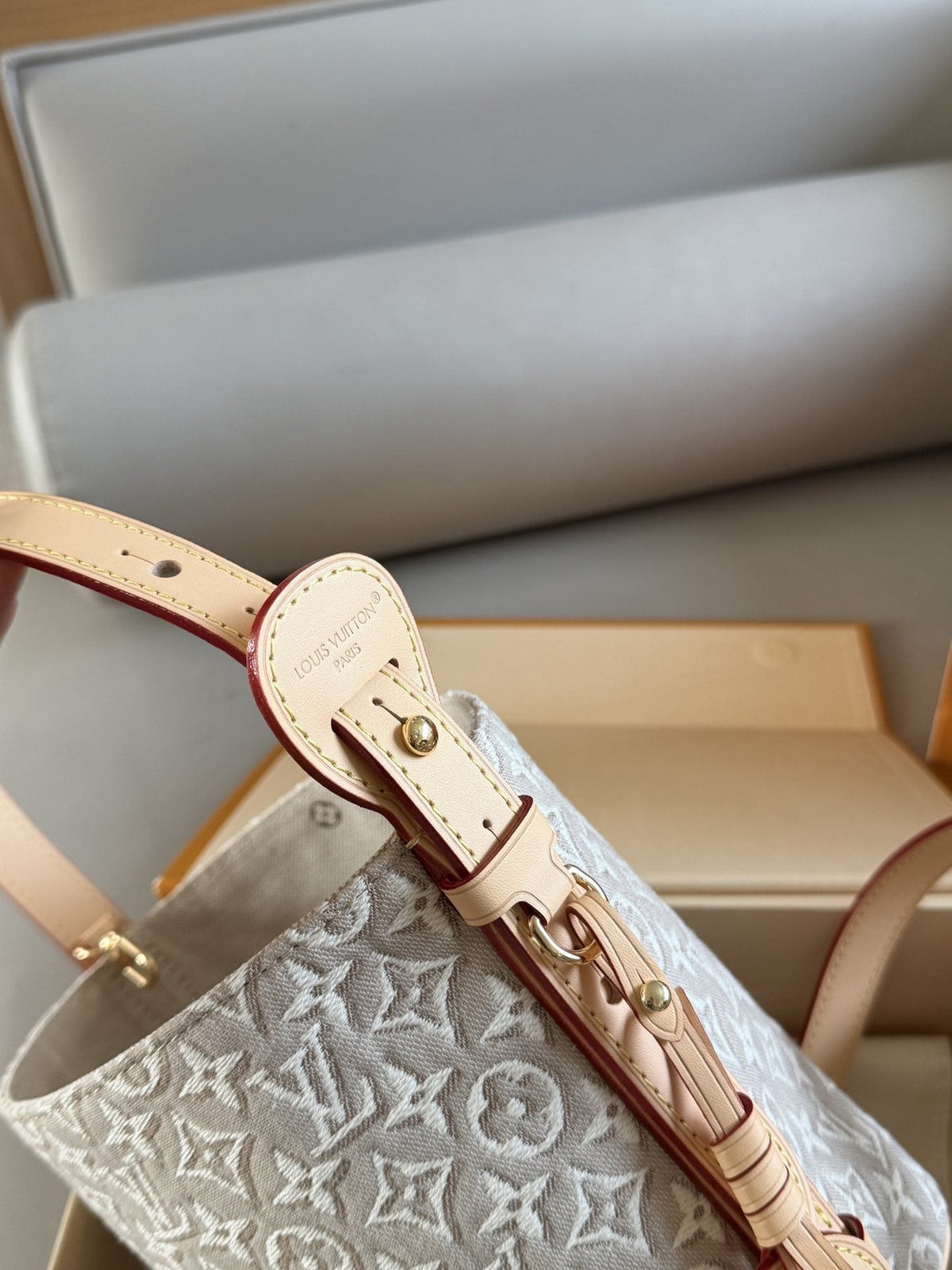 Louis Vuitton All In BB Monogram Bucket Bag — detail