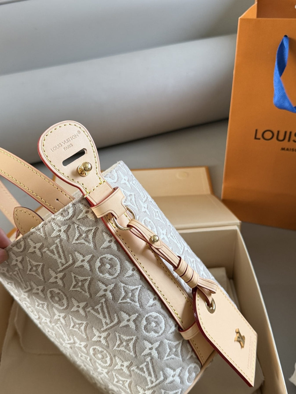 Louis Vuitton All In BB Monogram Bucket Bag — detail