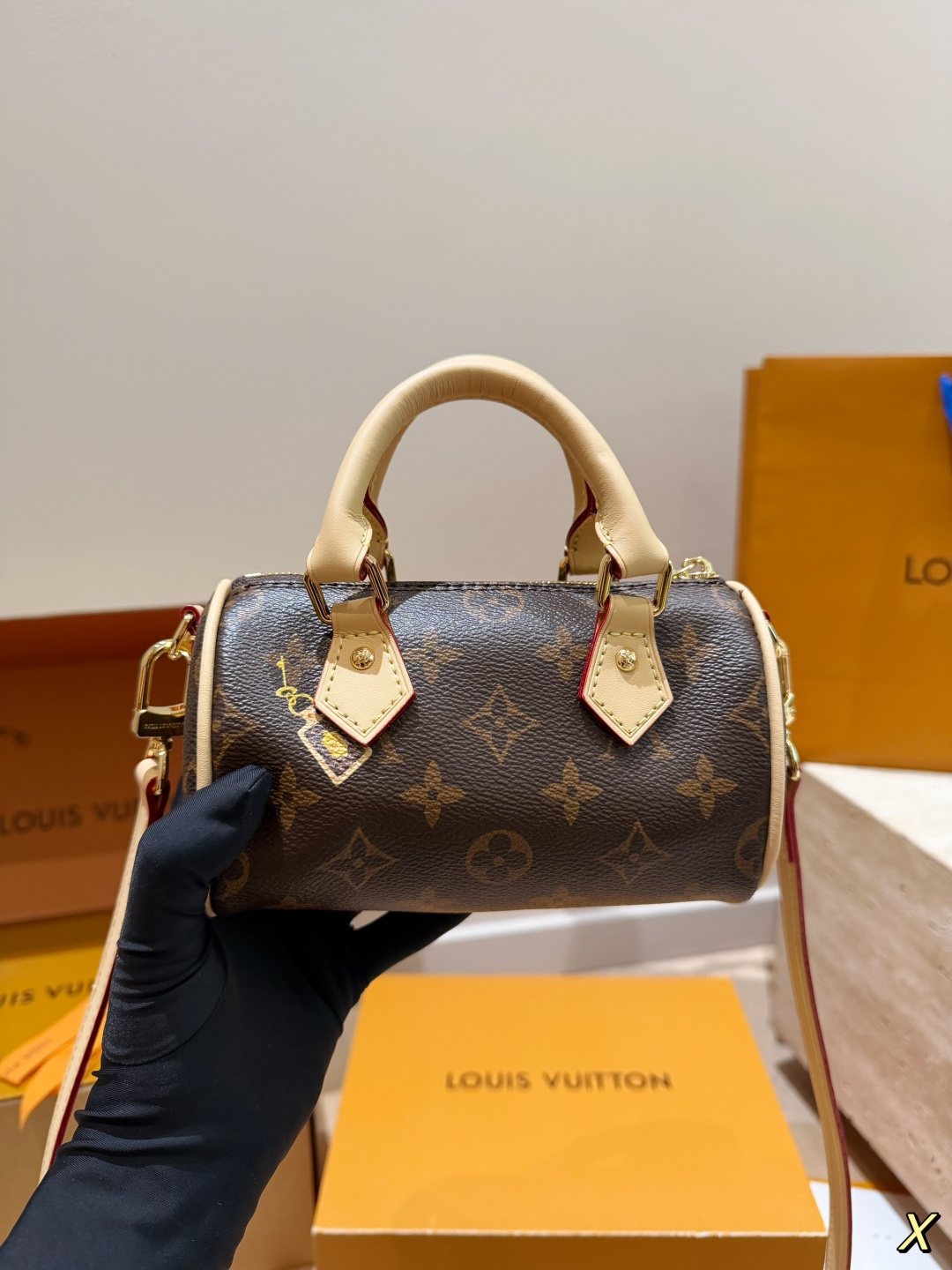 Louis Vuitton Flight Mode Speedy Illustrated Monogram Bag — back