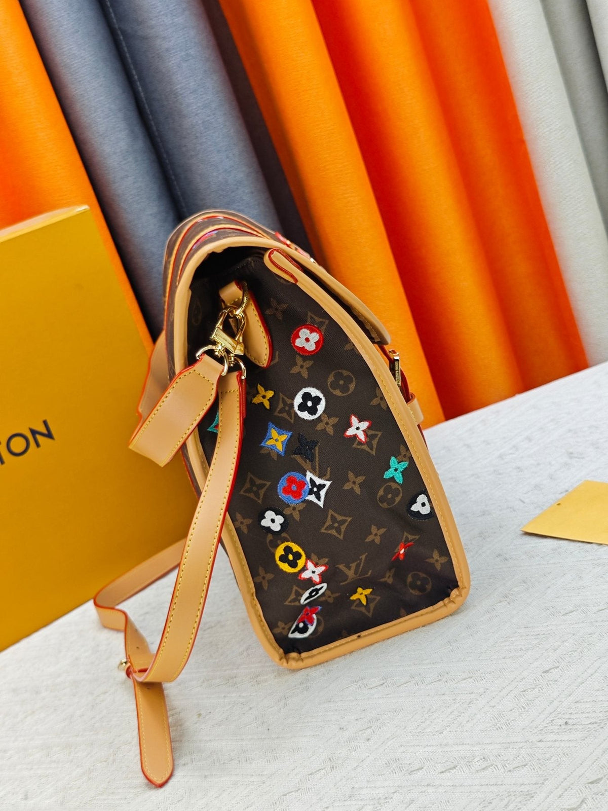 Louis Vuitton Jet Lag Monogram Messenger Bag — side
