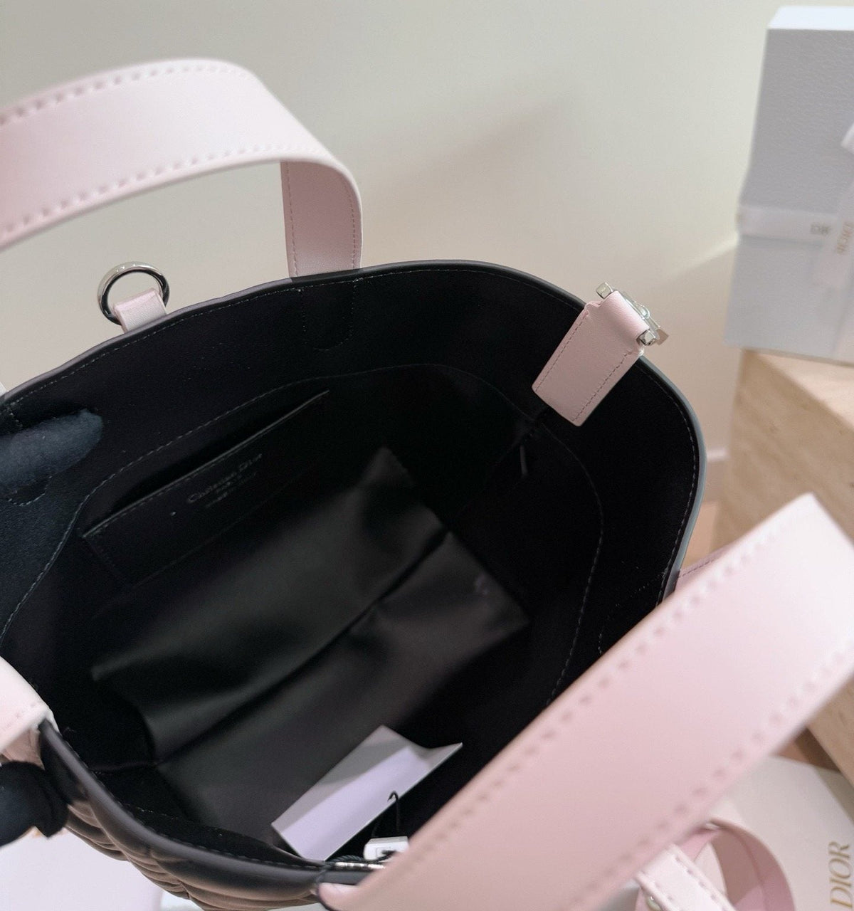 Dior Toujours Upright Quilted Tote Bag — detail