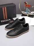 ZEGNA Textured Leather Low-Top Sneakers — hero