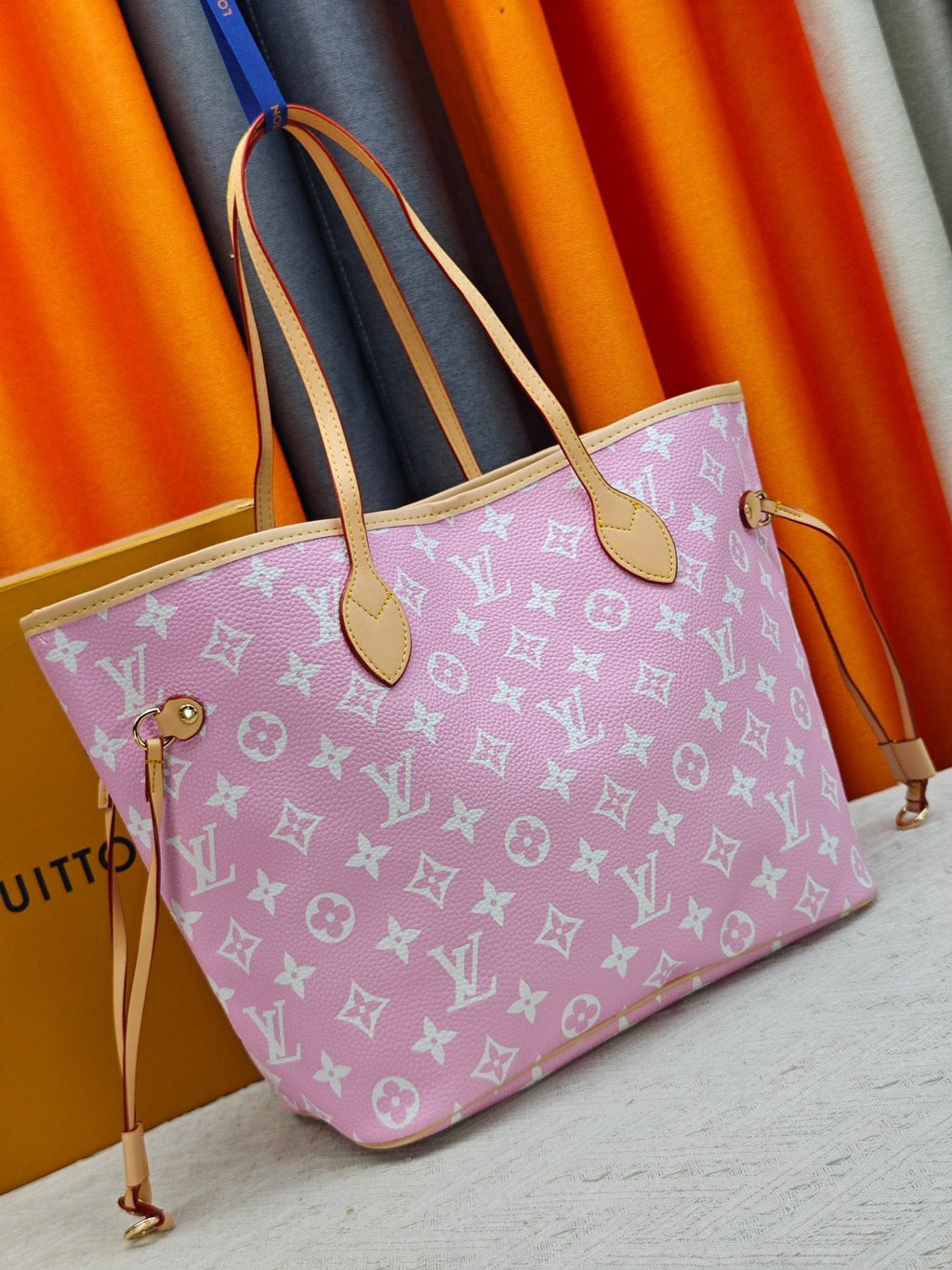 Louis Vuitton Neverfull Pink Monogram Tote — back