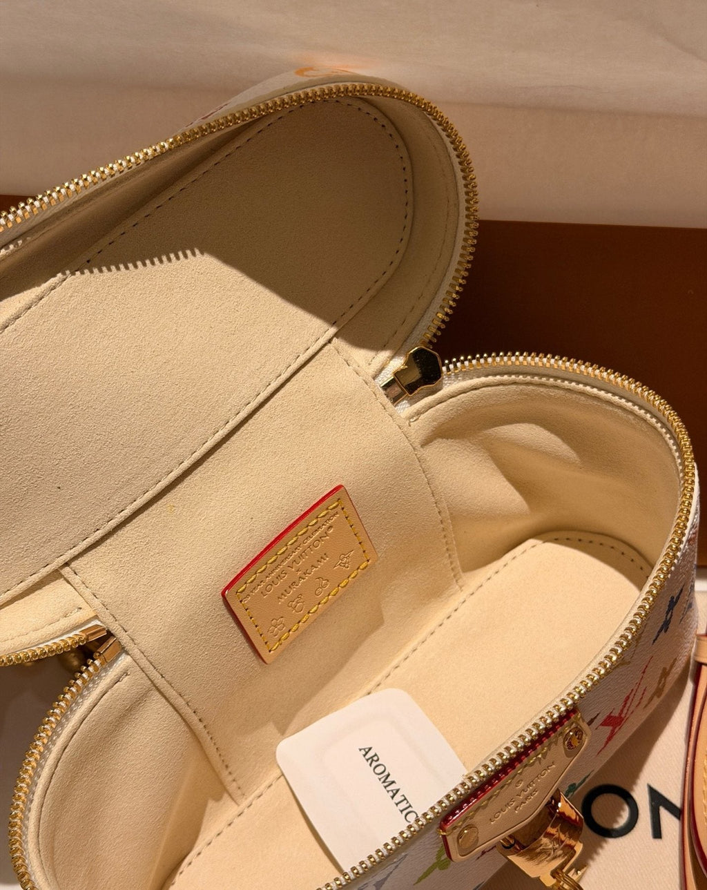 Louis Vuitton White Multicolored Monogram Vanity Bag — detail
