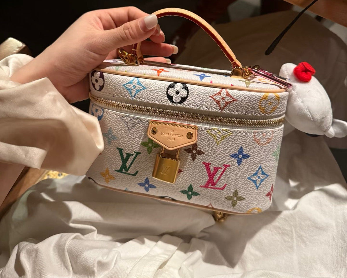 Louis Vuitton White Multicolored Monogram Vanity Bag — hero