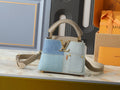 Louis Vuitton Capucines Two-Tone Denim Top-Handle Bag — hero