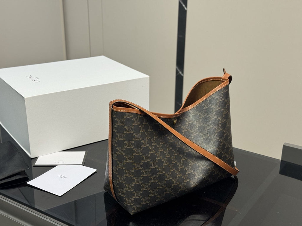 Celine Soft Shopper Monogram Bag with Pouch — front