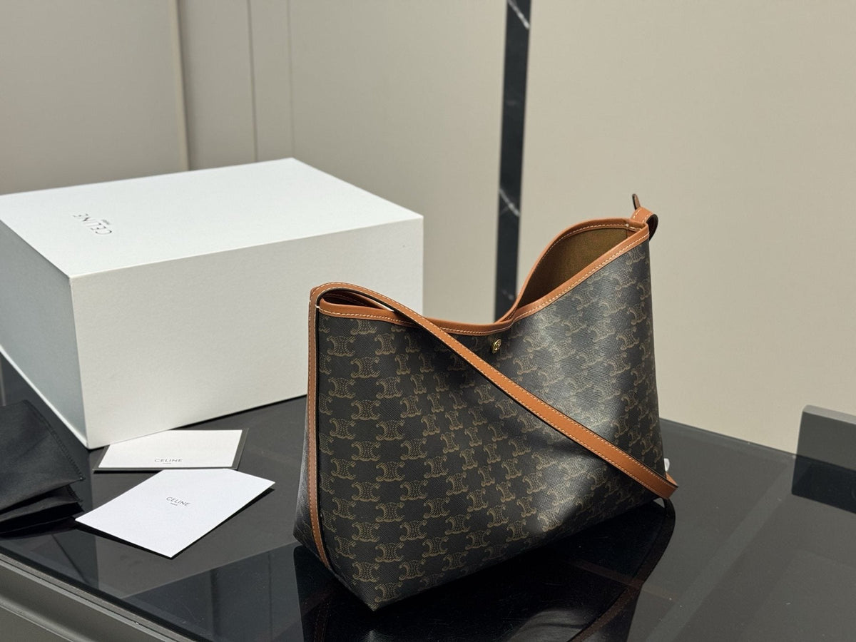 Celine Soft Shopper Monogram Bag with Pouch — front