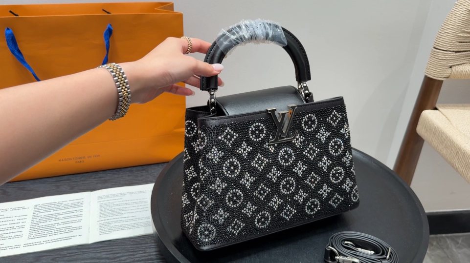 Louis Vuitton Capucines BB Sparkling Monogram Top-Handle Bag — hero