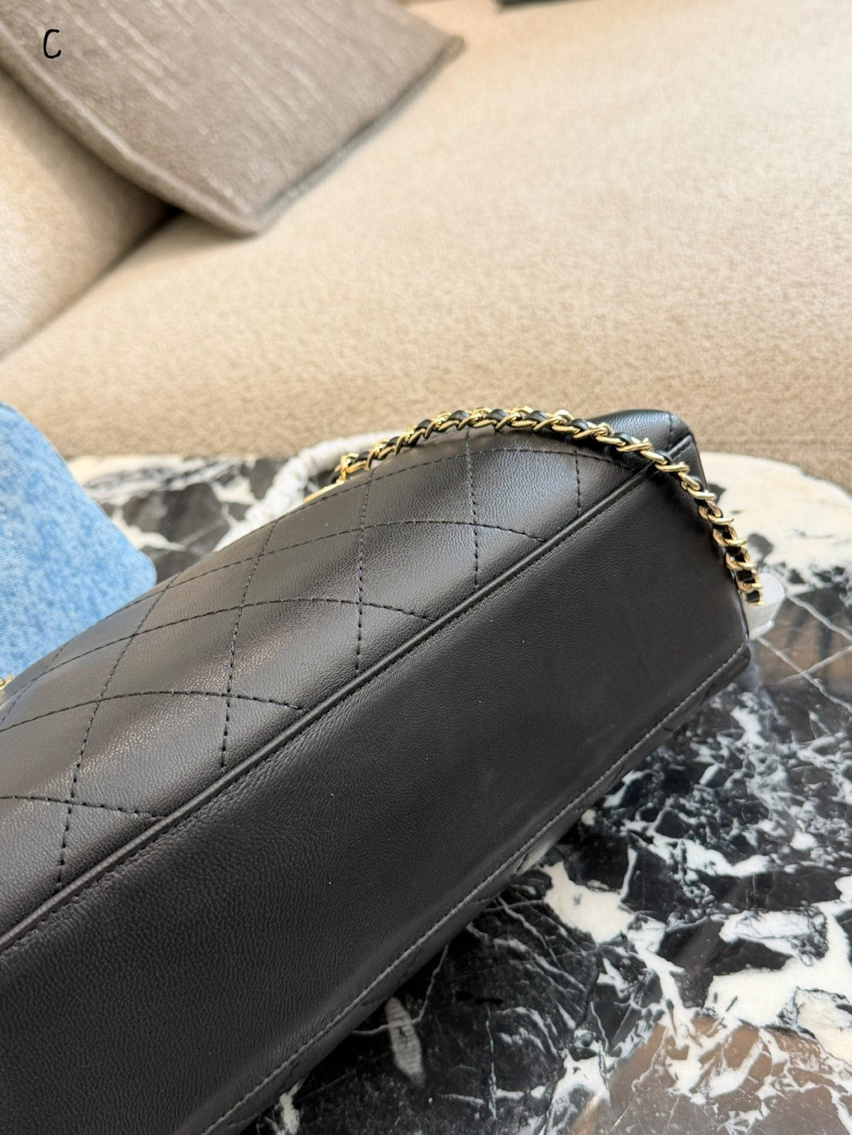 Chanel Rounded Baguette Chain Shoulder Bag — detail
