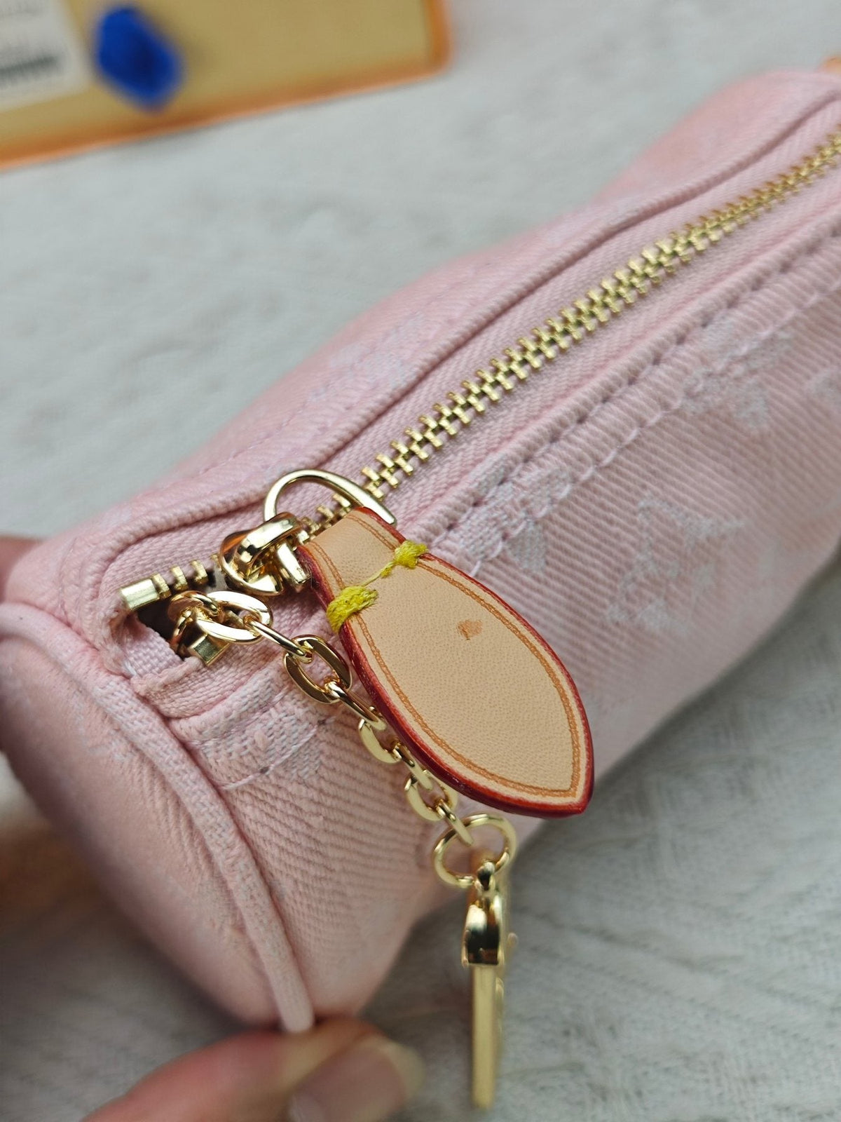 Louis Vuitton Speedy Trousse Monogram Denim Coin Pouch — detail