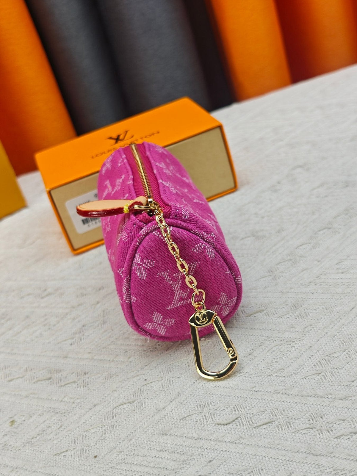 Louis Vuitton Speedy Trousse Monogram Denim Coin Pouch — side