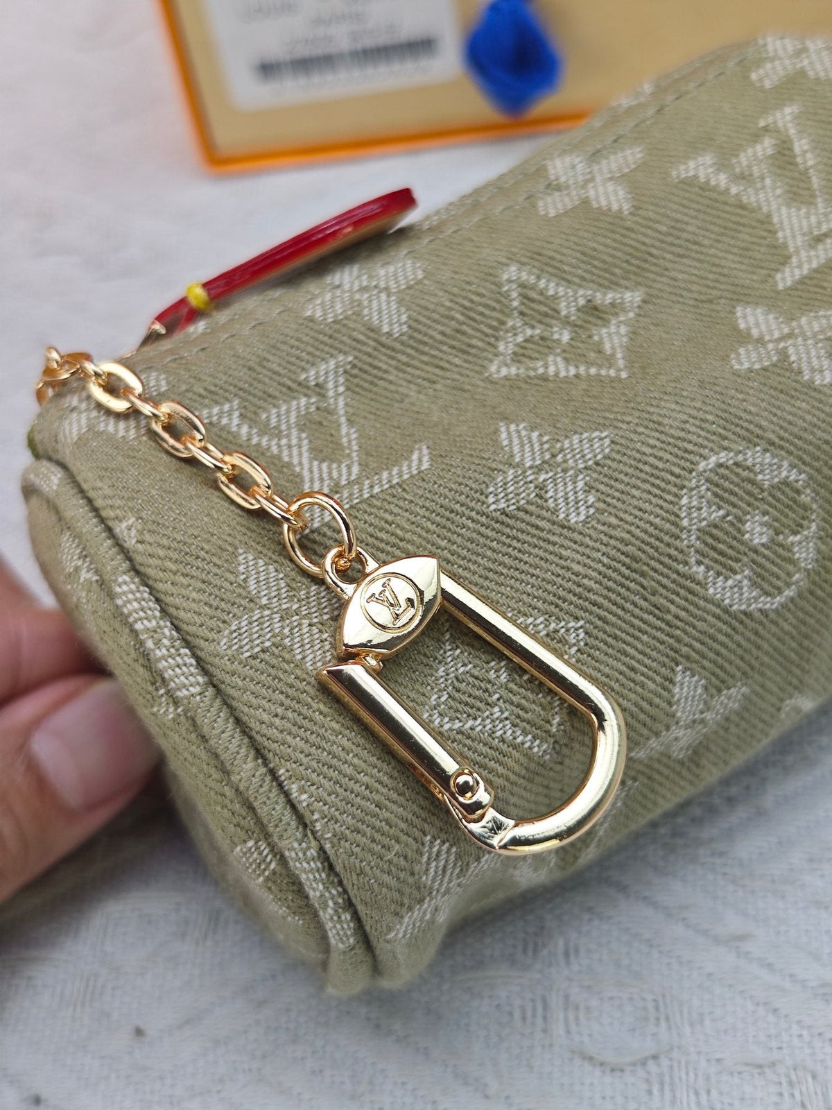 Louis Vuitton Speedy Trousse Monogram Denim Coin Pouch — detail