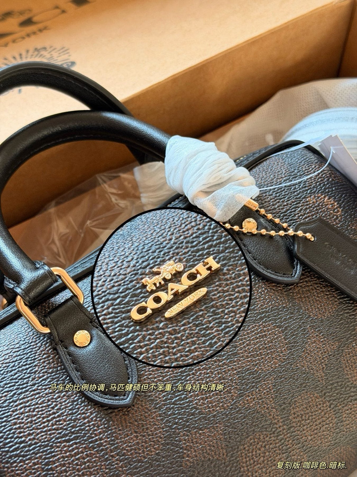 Coach Rowan Zip-Top Satchel Bag — detail