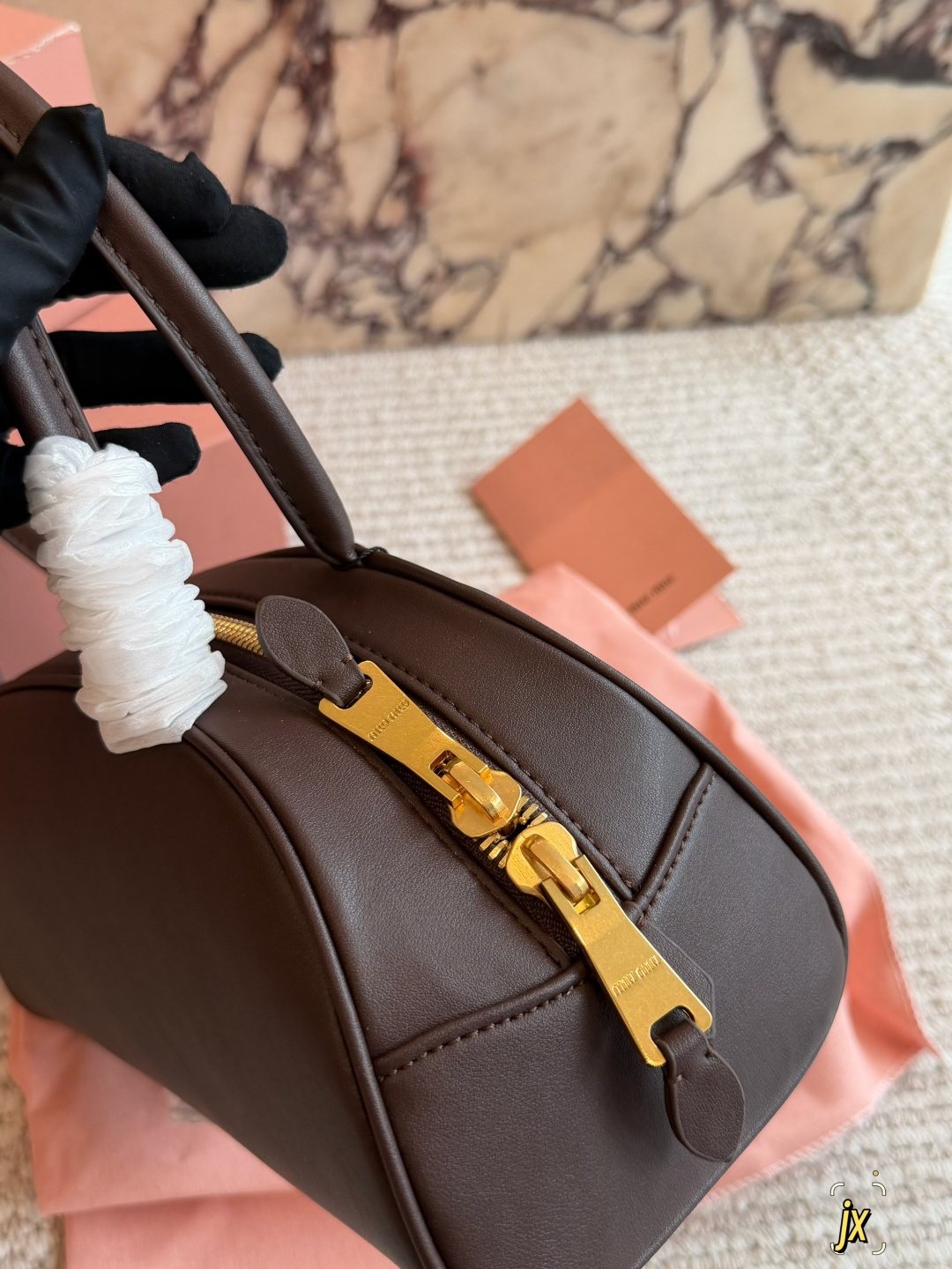 Miu Miu Wander Chain-Trim Shoulder Bag — detail