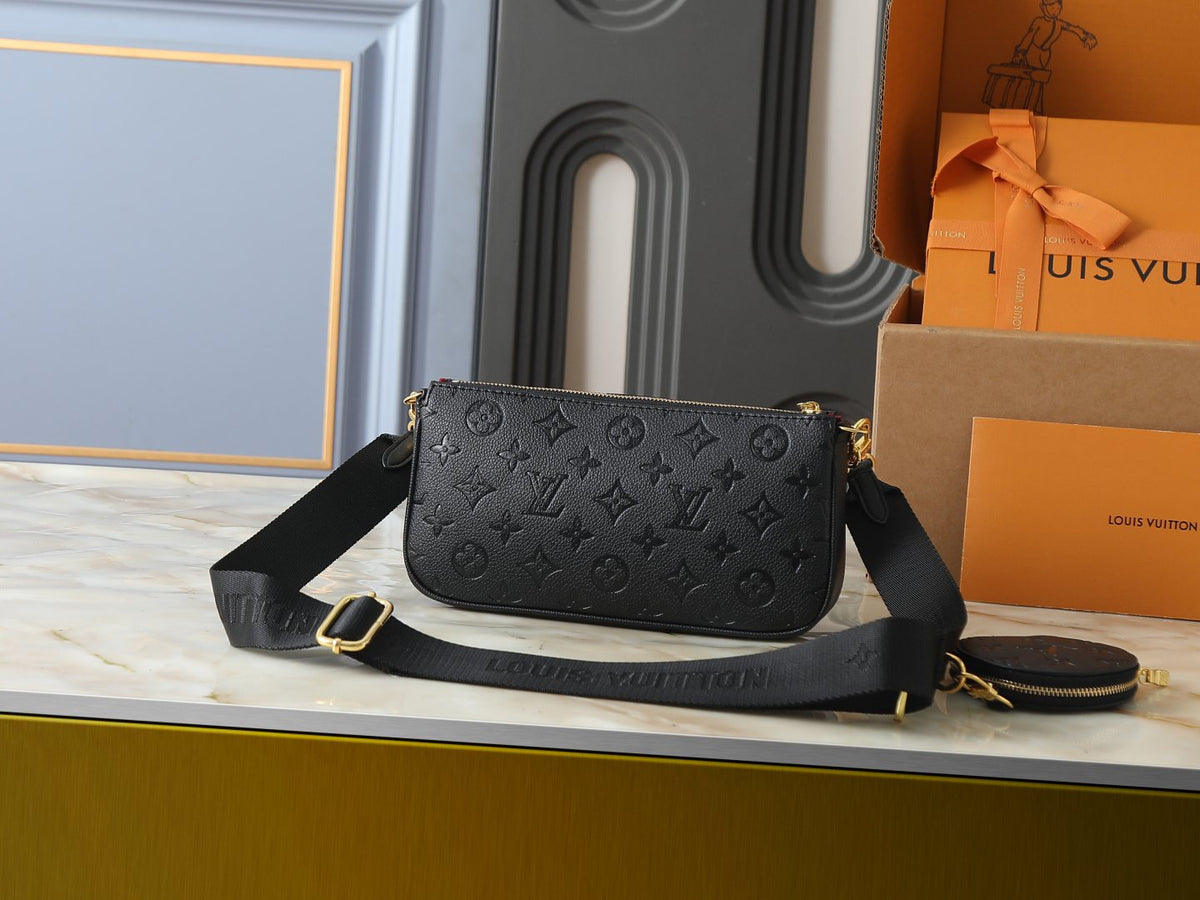 Louis Vuitton Multi Pochette Accessoires Embossed Shoulder Bag — back