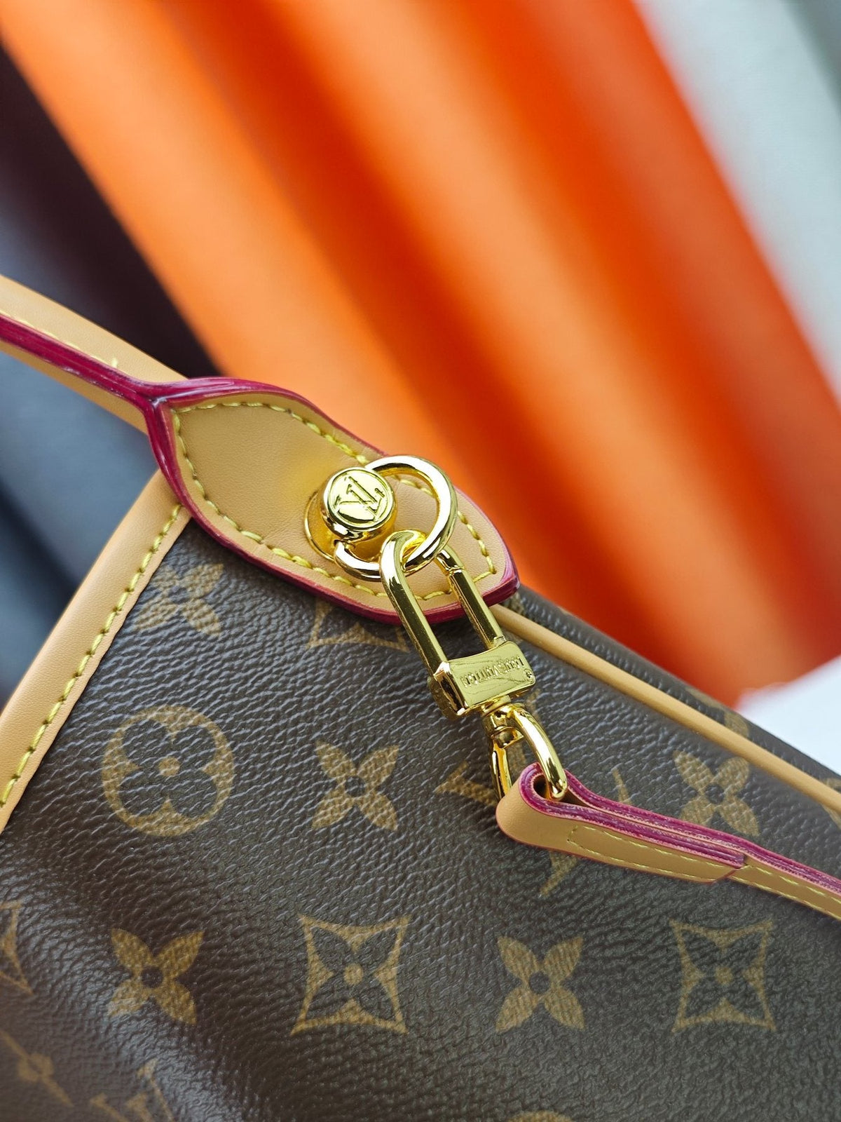 Louis Vuitton Graceful Curved-Top Hobo Bag — detail