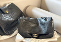 Chanel CF Maxi Crocodile-Embossed Flap Shoulder Bag — hero
