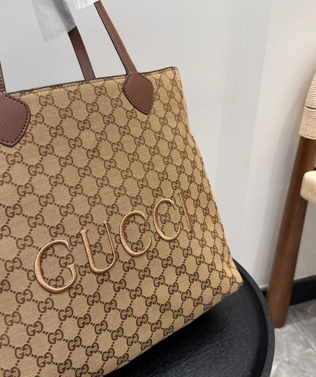 Gucci GG Jacquard Canvas Tote — detail
