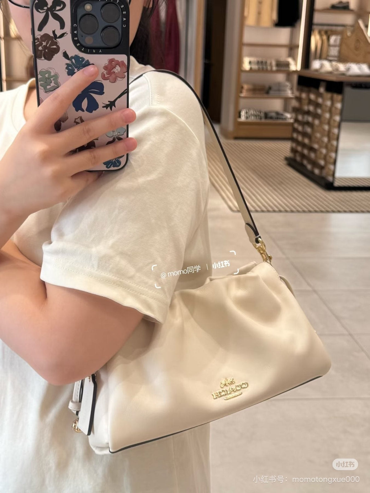 Coach Faye Gathered Shoulder Bag — model