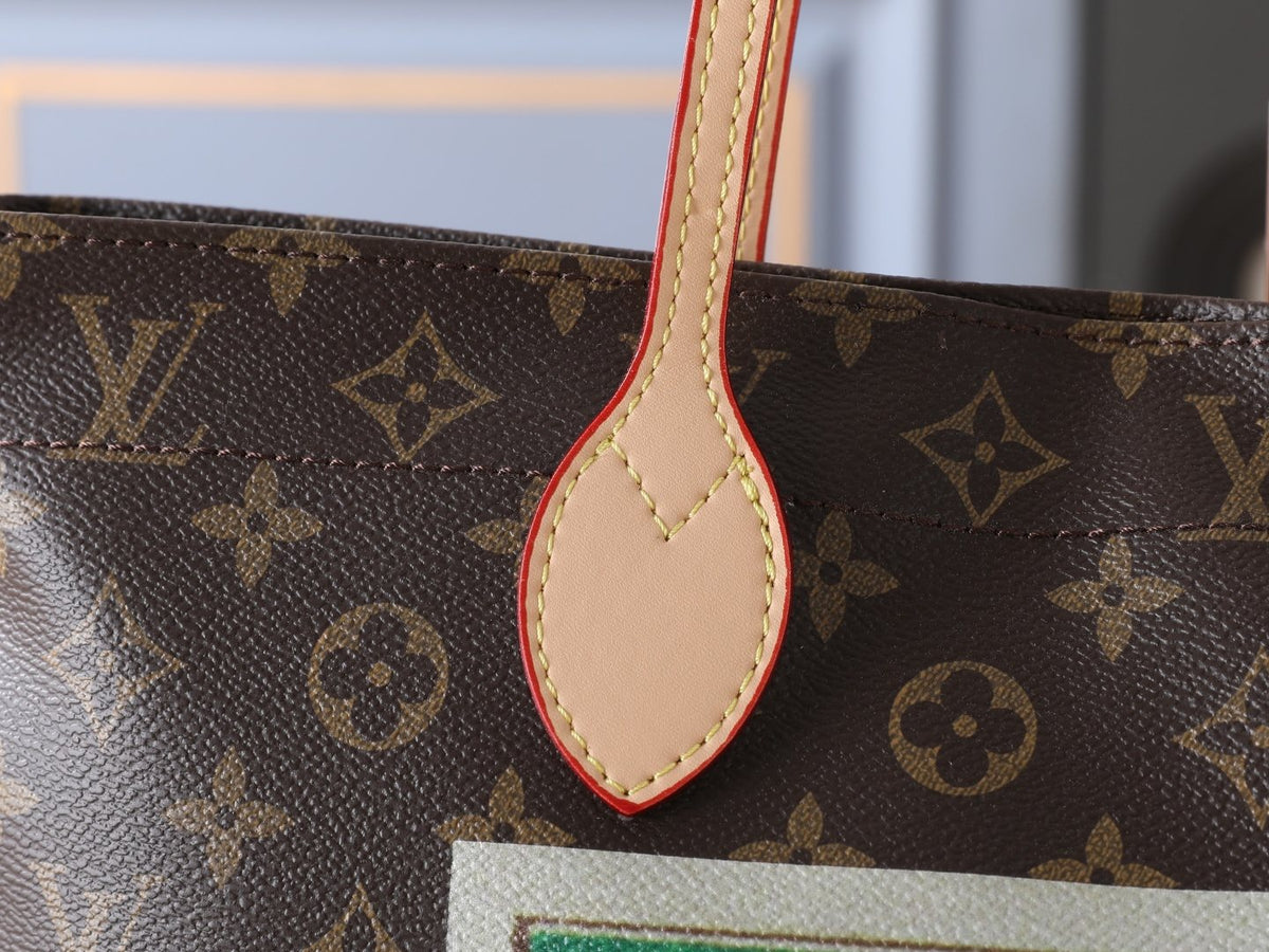 Louis Vuitton Carry It Monogram Tote with Green Artwork — detail