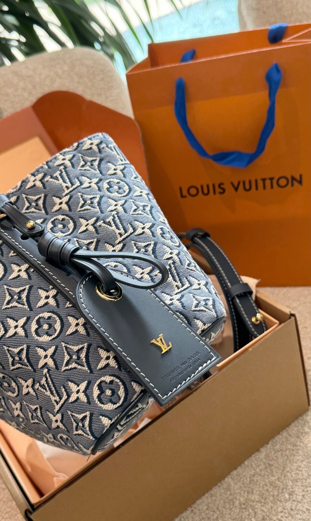 Louis Vuitton Allin BB Monogram Bucket Bag — detail