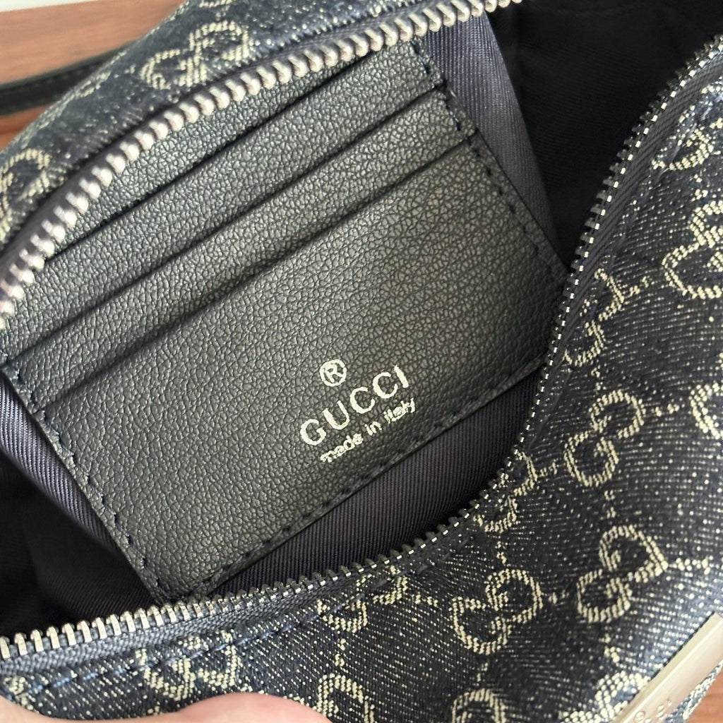 Gucci Monogram Zip-Top Boston Bag — detail