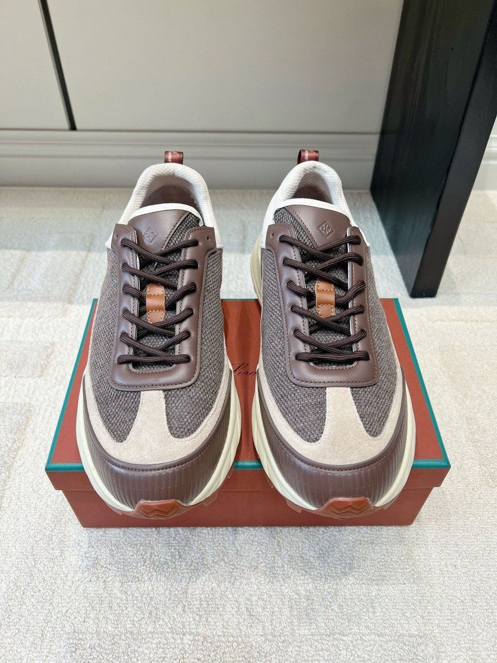 Loro Piana Paneled Low-Top Sneakers — front