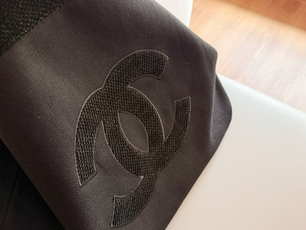 Chanel CocoBeach Black Tote Bag — detail