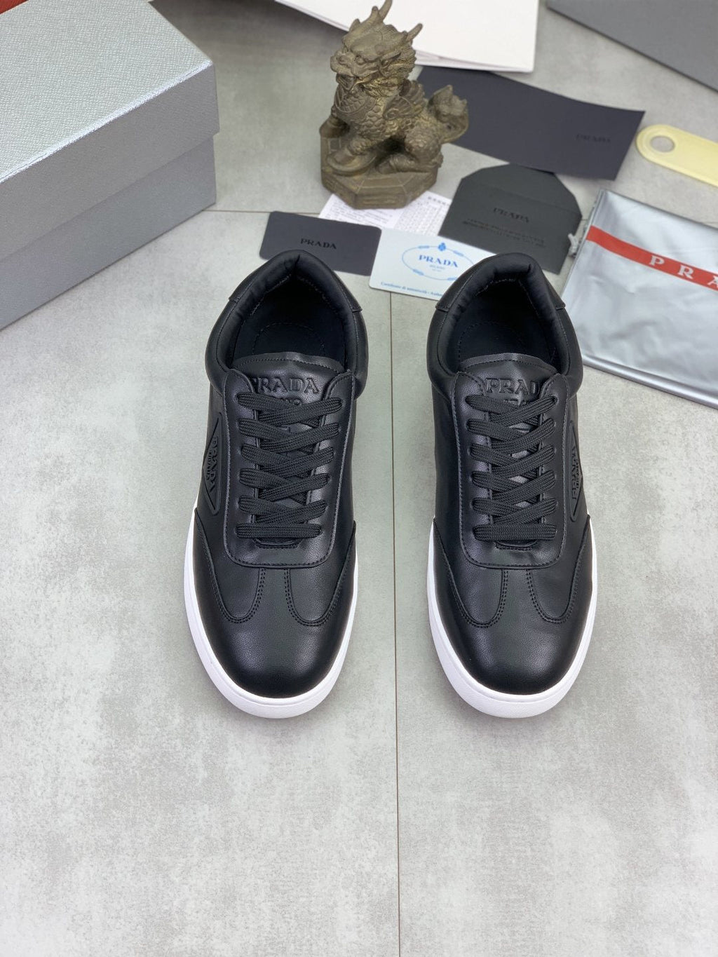Prada Paneled Low-Top Sneakers — front